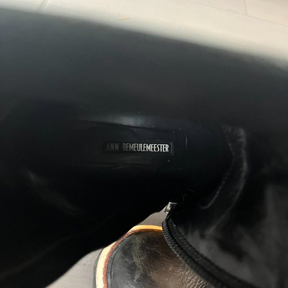 Designer Ann Demeulemeester Leather Lug Sole Boot - Picture 5 of 6